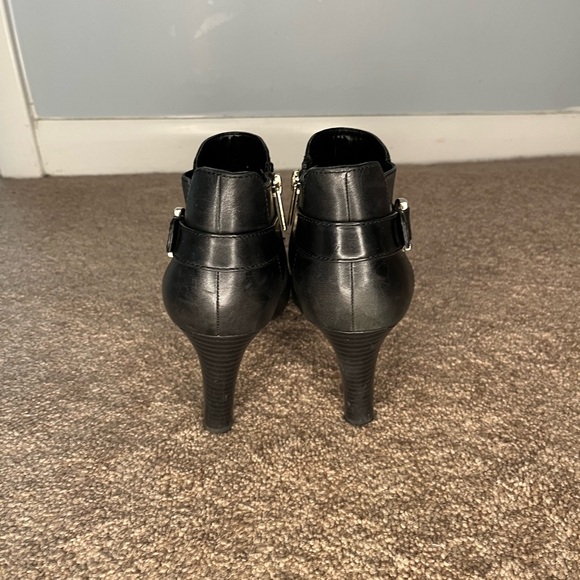 Bandolino Black Heeled Boots with Decorative Buckle - Picture 2 of 8